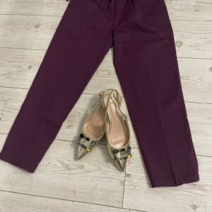 Pantaloni „Plum Majesty” – Mov Regal, Confort și Eleganță